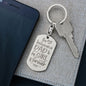 The love between Dad and his Girl Engravable Dog Tag Keychain