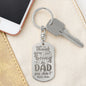 Thank You for Being the Dad Engravable Dog Tag Keychain