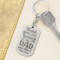 Thank You for Being the Dad Engravable Dog Tag Keychain