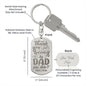 Thank You for Being the Dad Engravable Dog Tag Keychain