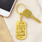 The love between Dad and his Girl Engravable Dog Tag Keychain