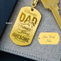 Thanks Dad I turned out awesome Engravable Dog Tag Keychain