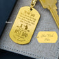 This is for all the things dad Engravable Dog Tag Keychain