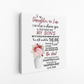 TO MY DAUGHTER IN LAW | MY DAUGHTER IN HEART | SQUARE CANVAS | WHITE