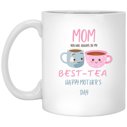 MOM BEST-TEA | MOTHER'S DAY | MUG | WHITE 11oz, 15oz.